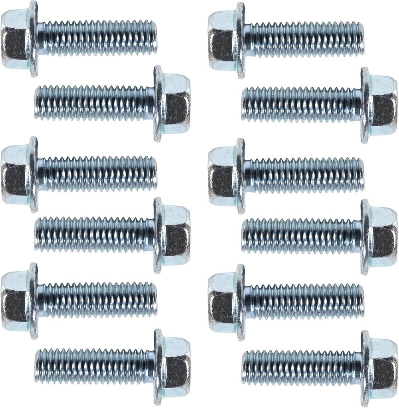 BEONEO 551664 for Chevy Intake Manifold Bolt 3/8-16x1 Chevrolet V8 Small Blocks 265 283 305 327 350 383 400 1955-1995 for MS 90314-2 Intake Manifold Gasket Zinc Coated 12 Bolts Gen I Heads - Image 3